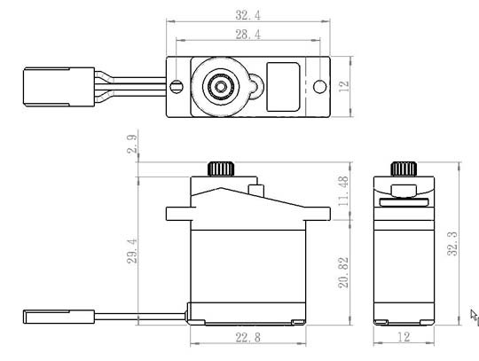 Savöx SH-0255MG+ Digital Servo 3.9kg 0.13sec. (Soft Start)