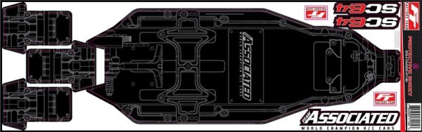 71185 Asso RC10SC6.4 FT Chassis Protective Sheet