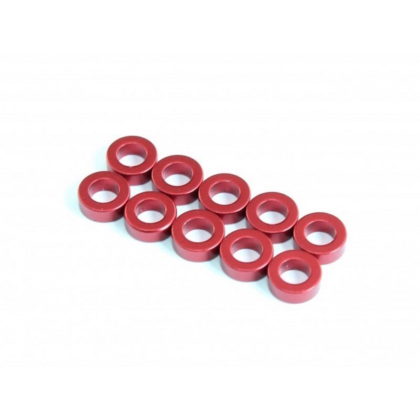 510029 Roche Alu Spacer 3x5.5x1mm, Red