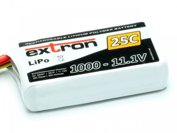 X6407 Extron LiPo Akku Extron X2 1000 - 11,1V (25C