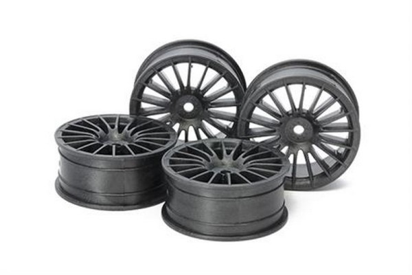 54738 Tamiya 18-Speichen Felgen 24mm Medium-Narrow Carbon verstärkt (4)