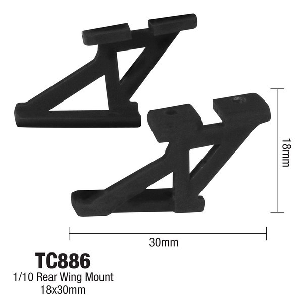 TeamC 1/10 Spoiler Heckflügel Halter (18 X 30mm)