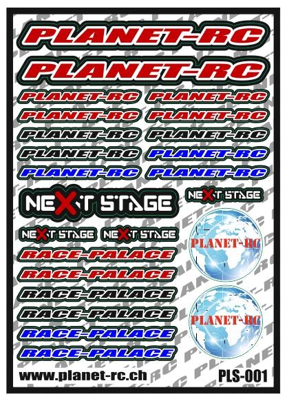 Planet-RC Premium Sticker 2021 "Color" (11x15cm) Aufkleber Set Rot