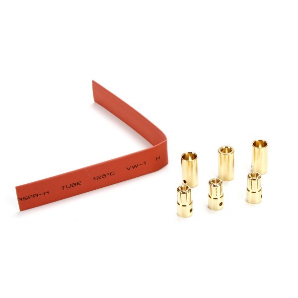 EFLA266 Connector: Gold Bullet Set, 6.5mm (3)