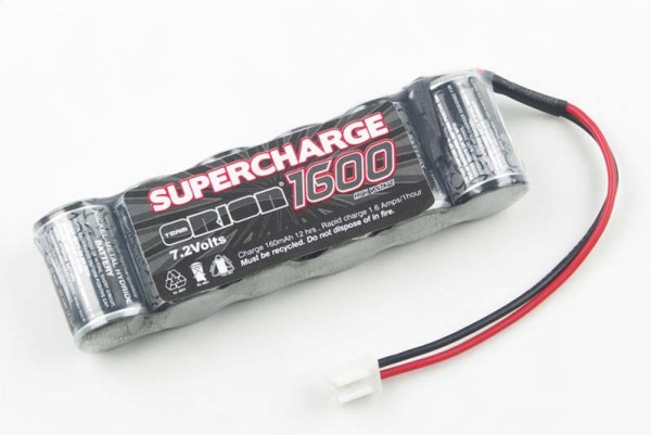 Team Orion 13025 Supercharge 1600 Micro Pack - 7.2V Side by Side (Tamiya Asso X-Ray Plug)