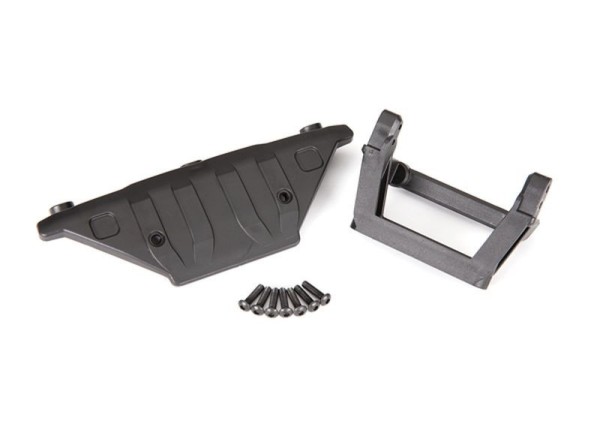 9223 Traxxas Bumper-Halter & Skidplatte + Schraube