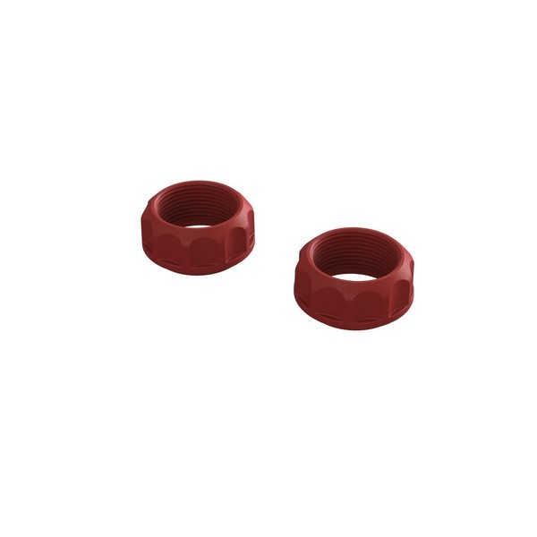 ARA330690 Arrma Threaded Shock Collar Red (2)