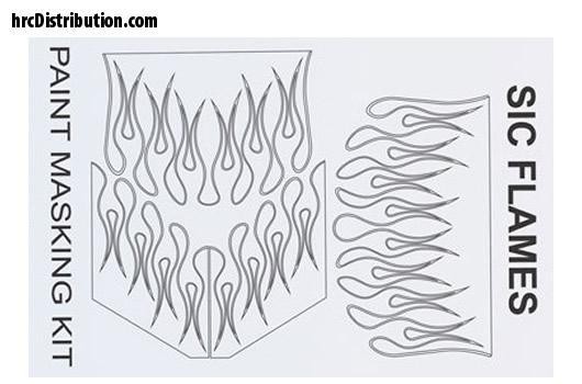 XM070L XXX Main Spray Maske - Sic Flames Lackierschablone