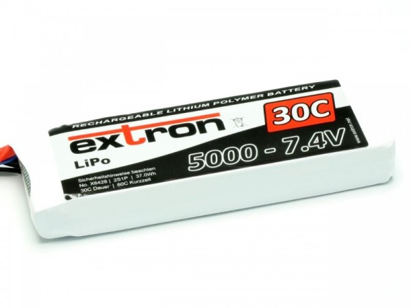 X6428 Extron LiPo Akku Extron X2 5000 - 7,4V (30C