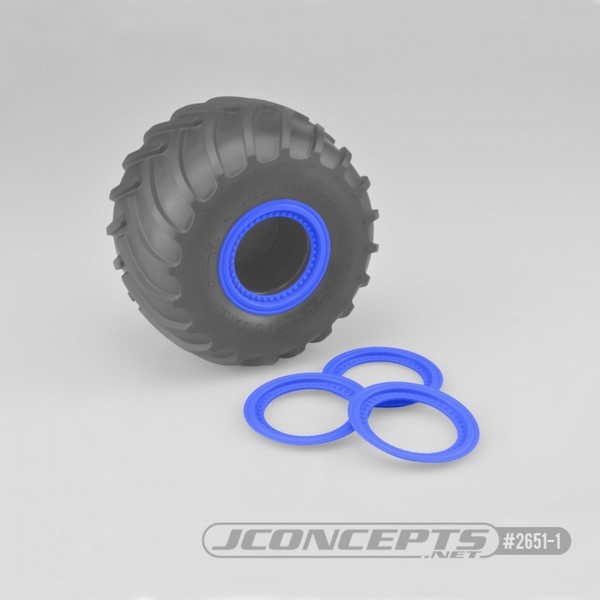 Jconcepts Tribute wheel beadlocks - blue - glue-on
