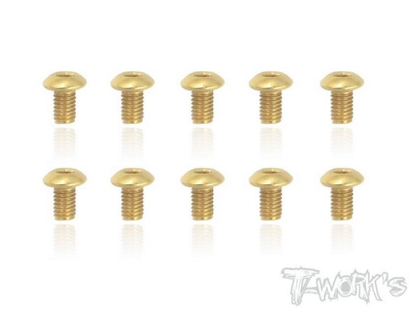 T-Work´s 3x5mm Gold Plated Steel Buttonhead Screws
