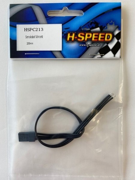 HSPC213 H-SPEED Servokabel / Reglerkabel schwarz JR 200mm