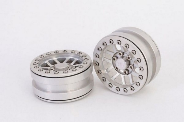 ABMT2025SS Beadlock Wheels PT-Warrior Silver/Silve