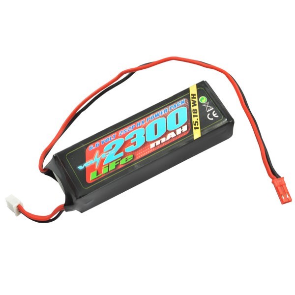 VOLTZ 2300mah 2S 6.6V RX LiFe STRAIGHT BATTERY PAC