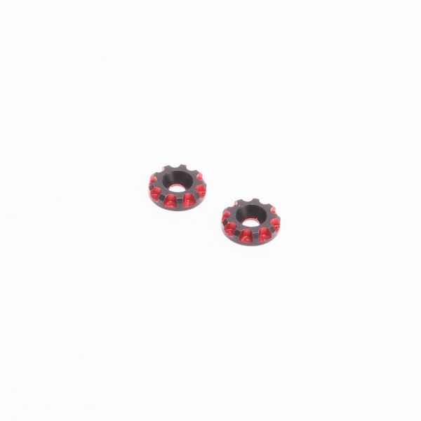 MK5961BR Aluminium Wing Washers 11.5mm - Black/Red