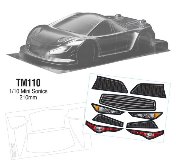 TeamC 1/10 SONICS Karosserie 210mm M-CHASSIS