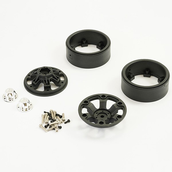 FTX TEXAN 1/10 6-SPOKE BLACK BEADLOCK WHEEL (PR)