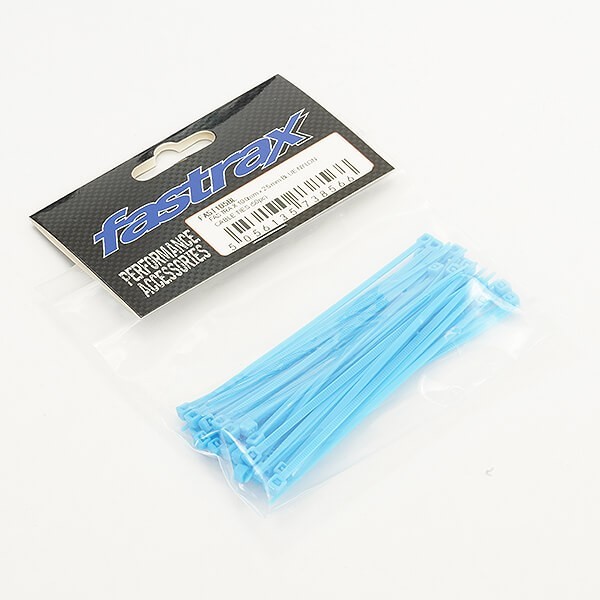 FASTRAX 100mm x 2.5mm BLUE NYLON CABLE TIES (50pcs