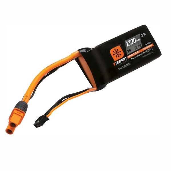 Spektrum 1300mAh 3S 11.1V Smart LiPo Battery IC3