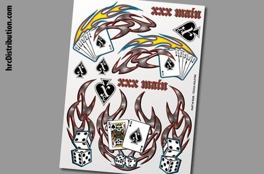 XS028 XXX Main Aufkleber - Texas Hold'em Poker Karosserie Aufkleber