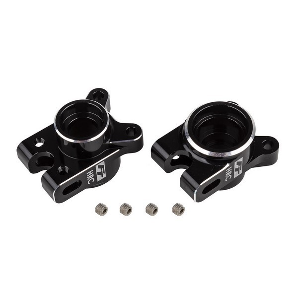 92474 Asso RC10B7 FT Rear Hub Set HRC Schwarz Aluminium