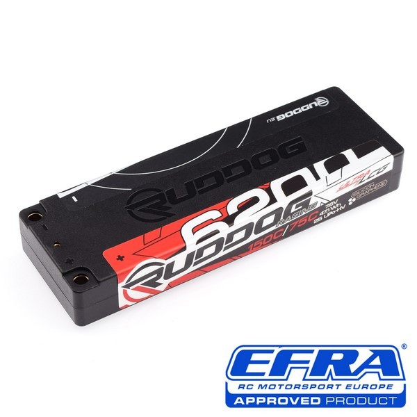 RUDDOG Lipo 6200mAh 150C/75C 7.6V ULCG - 5mm