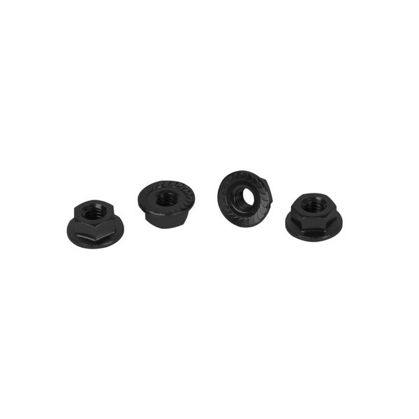 CR196 Core RC Serrated Alloy M4 Nuts Black (4)
