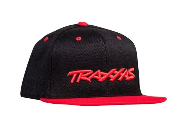 1183-BLR Traxxas SNAP HAT FLAT BILL BLACK/RED